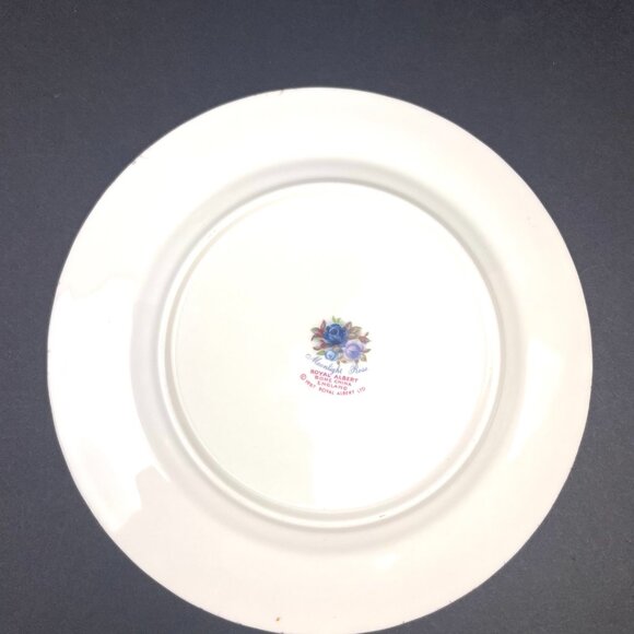 Vtg 1987 Royal Albert Moonlight Rose Bone China Creamer Saucer England - Picture 5 of 12